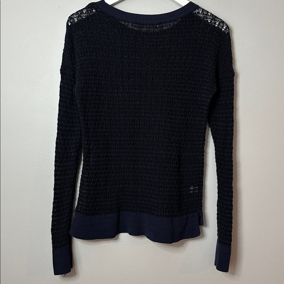 Loft Navy Knit Crew Neck Sweater size M - Picture 5 of 6